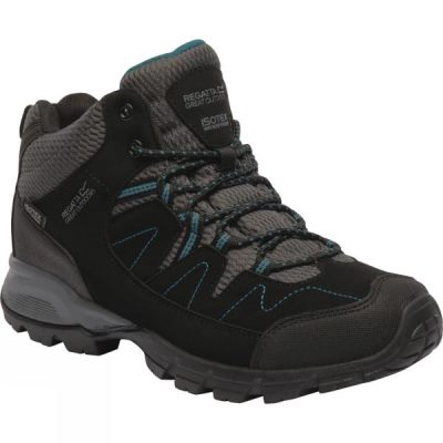 Botas Regatta Holcombe Mid Mujer - Gris Oscuro / Negras - Chile XOG534128